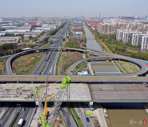 寶山這條高速公路迎來建設節點,沿江通道跨蕰川公路工程結構貫通